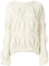 ONEONONE TEXTURED LEAF JUMPER,217888007412451217