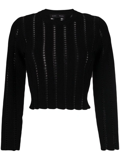 Proenza Schouler Cropped Sweater In Black