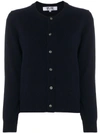 Comme Des Garçons Play Embroidered Heart Cardigan In Blue