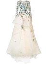 MONIQUE LHUILLIER embroidered tulle gown,1739153312373942