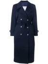 GIULIVA HERITAGE COLLECTION GIULIVA HERITAGE COLLECTION DOUBLE BREASTED HEAVY TRENCH - BLUE,CHRISTIE03012457161