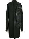 RICK OWENS RICK OWENS GLITTER MOREAU WOVEN COAT - BLACK,RR17F8904WREV12416621