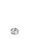 DAUPHIN 'VOLUME' 18K WHITE GOLD CUTOUT FIVE TIER RING