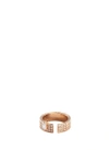 DAUPHIN 'DISRUPTIVE' DIAMOND 18K ROSE GOLD THREE TIER RING