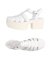 CULT CULT WOMAN SANDALS WHITE SIZE 8 TEXTILE FIBERS,11298822GD 9