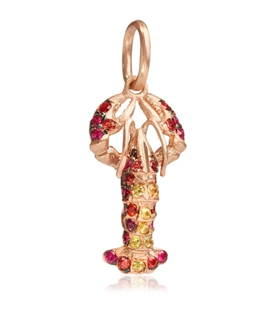 Annoushka Mythology 18ct Rose-gold And Gemstone Lobster Charm