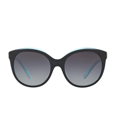 Tiffany & Co 56mm Sunglasses - Black/ Blue Gradient