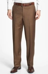 SANTORELLI LUXURY FLAT FRONT WOOL DRESS PANTS,1900F