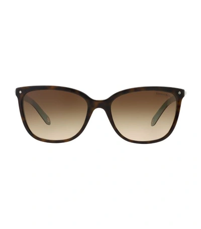Tiffany & Co 55mm Mirrored Square Sunglasses In Havana/brown