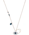 Swarovski Rose Gold-tone Crystal Evil-eye 14-7/8" Pendant Necklace In Rose Gold