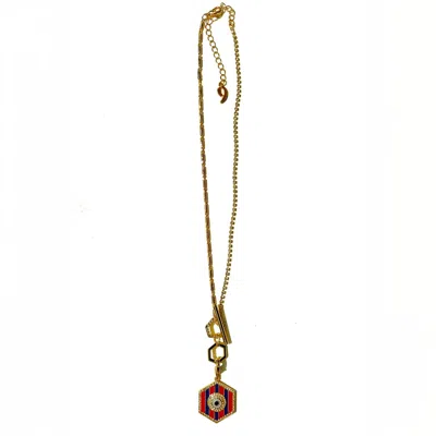 9design Men's Evil Eye Pendant With Detachable Toggle