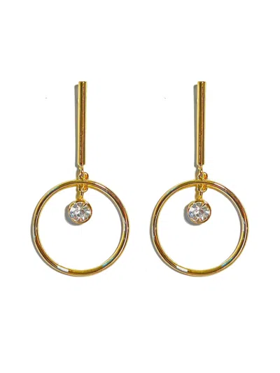 9design Women's Gold Hoop Dangle Drop Earrings
