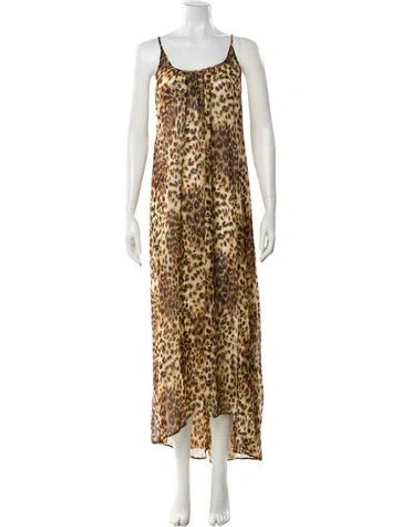 Pre-owned 9seed Animal Print Long Dress In Multi
