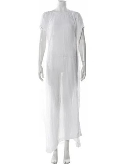 Pre-owned 9seed Crew Neck Long Dress In White