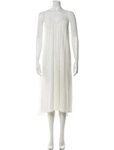 Pre-owned 9seed Floral Print Midi Length Dress In Neutrals
