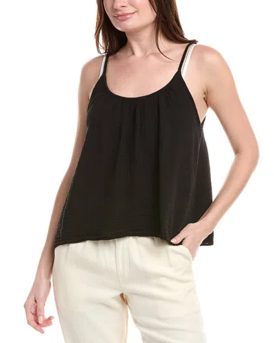 9seed Gauze Low-back Tank In Black