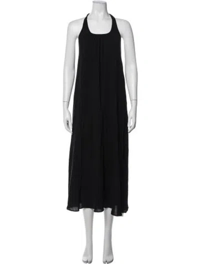 Pre-owned 9seed Halterneck Long Dress In Black