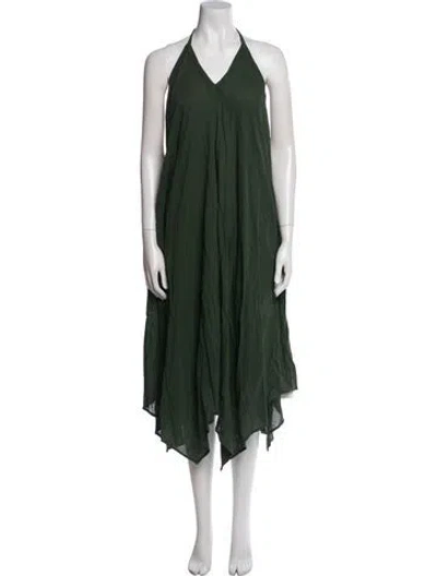 Pre-owned 9seed Halterneck Long Dress In Green