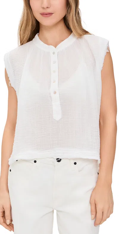 9seed Idyllwild Top With Buttons White