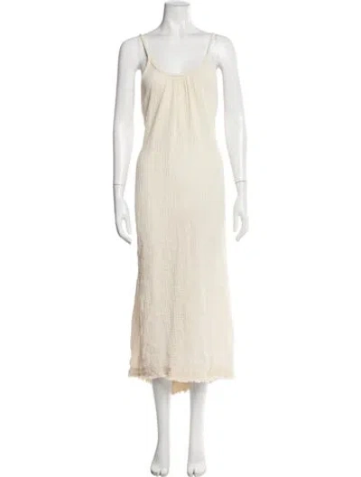 Pre-owned 9seed Linen Long Dress In Neutral