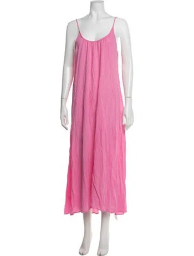 Pre-owned 9seed Linen Long Dress In Pink