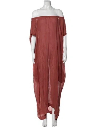 Pre-owned 9seed Off-the-shoulder Long Dress In Red