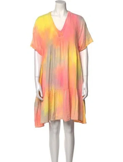 Pre-owned 9seed Printed Knee-length Dress In Pink