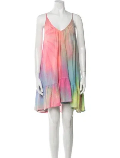 Pre-owned 9seed Printed Mini Dress In Multi