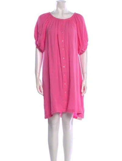Pre-owned 9seed Scoop Neck Knee-length Dress In Pink