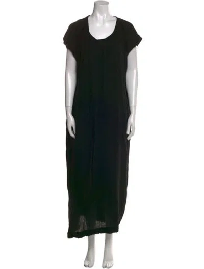 Pre-owned 9seed Scoop Neck Long Dress In Black