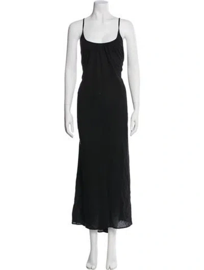 Pre-owned 9seed Scoop Neck Long Dress In Black