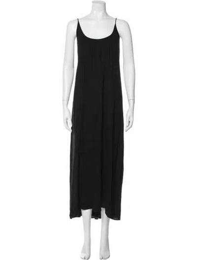 Pre-owned 9seed Scoop Neck Long Dress In Black