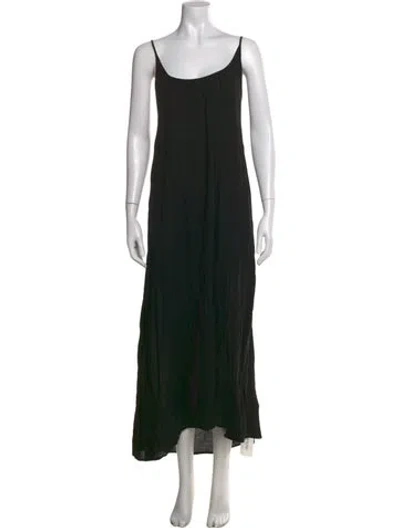 Pre-owned 9seed Scoop Neck Long Dress In Black