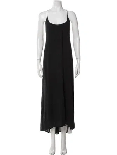 Pre-owned 9seed Scoop Neck Long Dress In Black