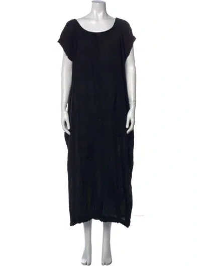 Pre-owned 9seed Scoop Neck Long Dress In Black