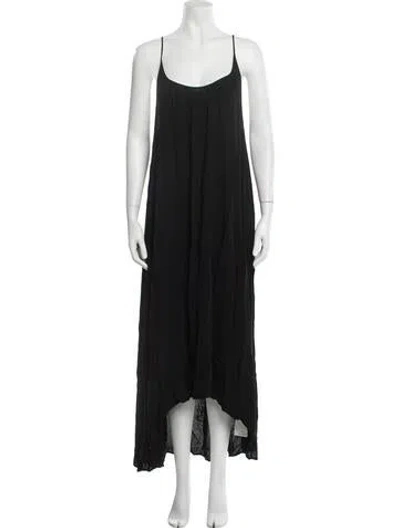 Pre-owned 9seed Scoop Neck Long Dress In Black