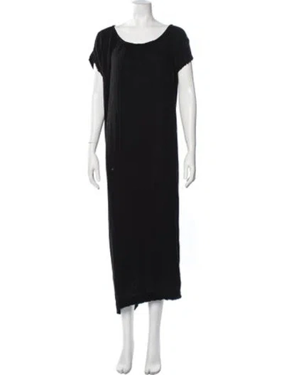 Pre-owned 9seed Scoop Neck Long Dress In Black