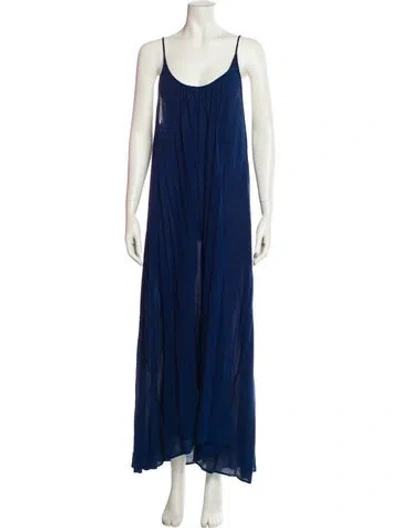 Pre-owned 9seed Scoop Neck Long Dress In Blue