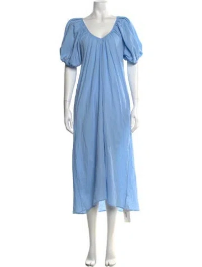 Pre-owned 9seed Scoop Neck Long Dress In Blue