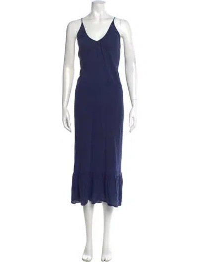 Pre-owned 9seed Scoop Neck Long Dress In Blue