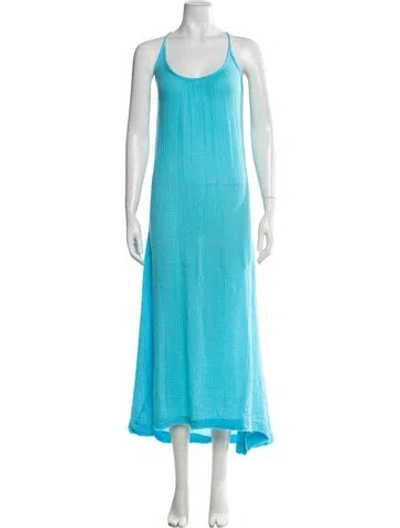 Pre-owned 9seed Scoop Neck Long Dress In Blue