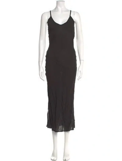 Pre-owned 9seed Scoop Neck Long Dress In Gray