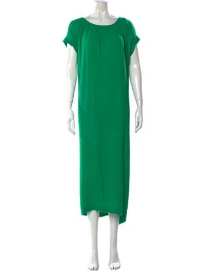 Pre-owned 9seed Scoop Neck Long Dress In Green