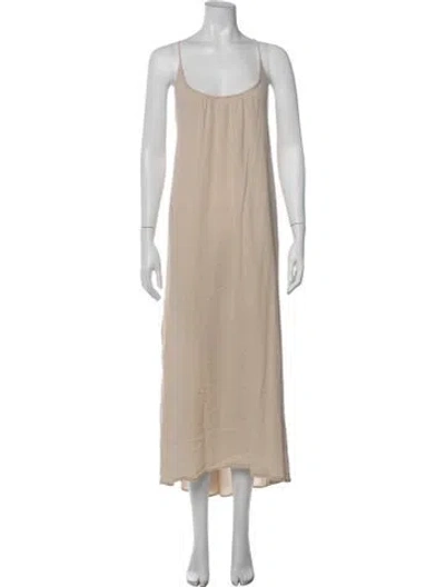 Pre-owned 9seed Scoop Neck Long Dress In Neutrals