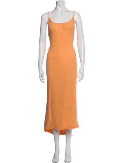 Pre-owned 9seed Scoop Neck Long Dress In Orange