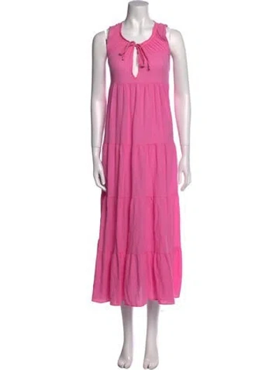 Pre-owned 9seed Scoop Neck Long Dress In Pink