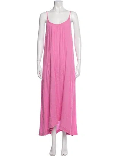 Pre-owned 9seed Scoop Neck Long Dress In Pink