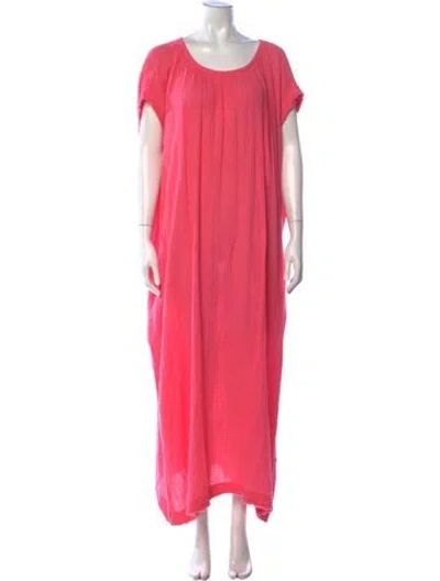 Pre-owned 9seed Scoop Neck Long Dress In Red