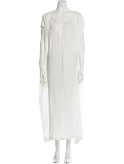 Pre-owned 9seed Scoop Neck Long Dress In White
