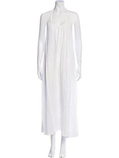 Pre-owned 9seed Scoop Neck Long Dress In White